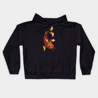 Koi Fish Drawing Kids Hoodie